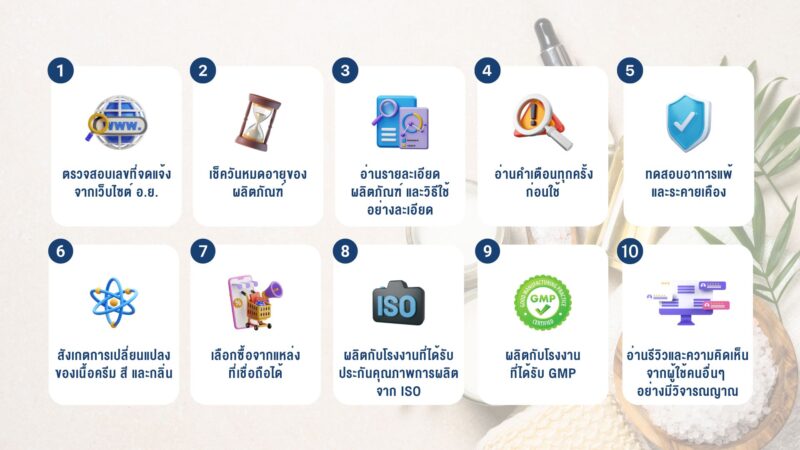 ความปลอดภัยของ Skincare