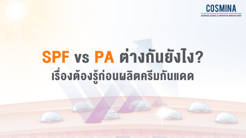 SPF และ PA ต่างกันยังไง