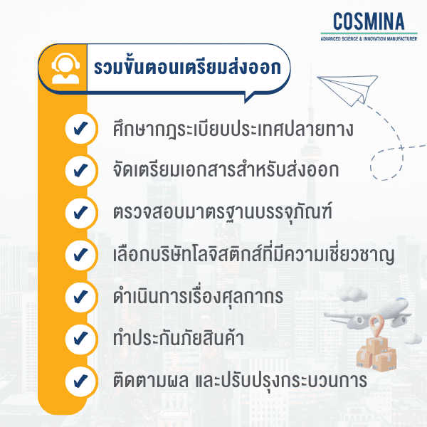 รวมขั้นตอนเตรียมส่งออก