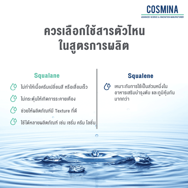 ควรเลือกใช้สารตัวไหน ในสูตรการผลิต