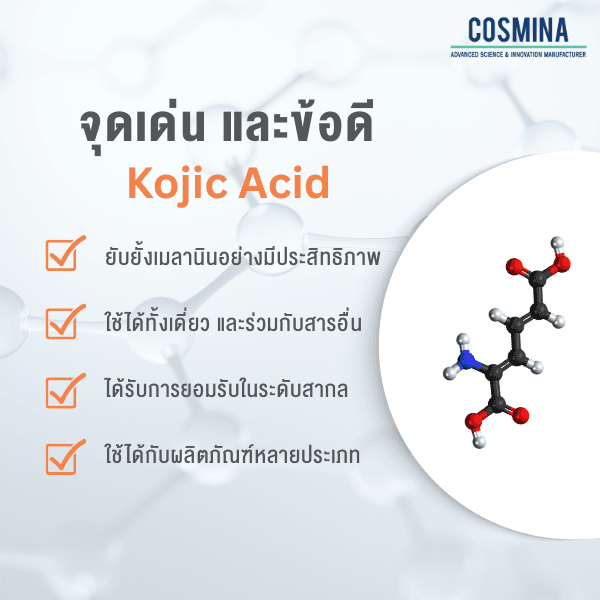 จุดเด่น และข้อดี Kojic Acid