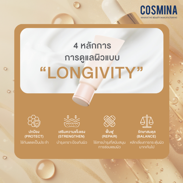 4 หลักการ การดูแลผิวแบบ “Longivity”