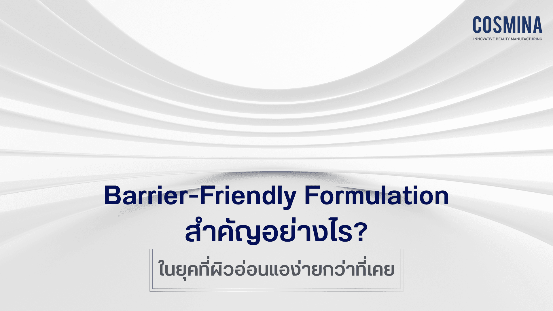 Barrier-Friendly Formulation
