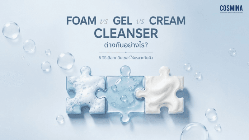 Foam, Gel, Cream Cleanser คือ