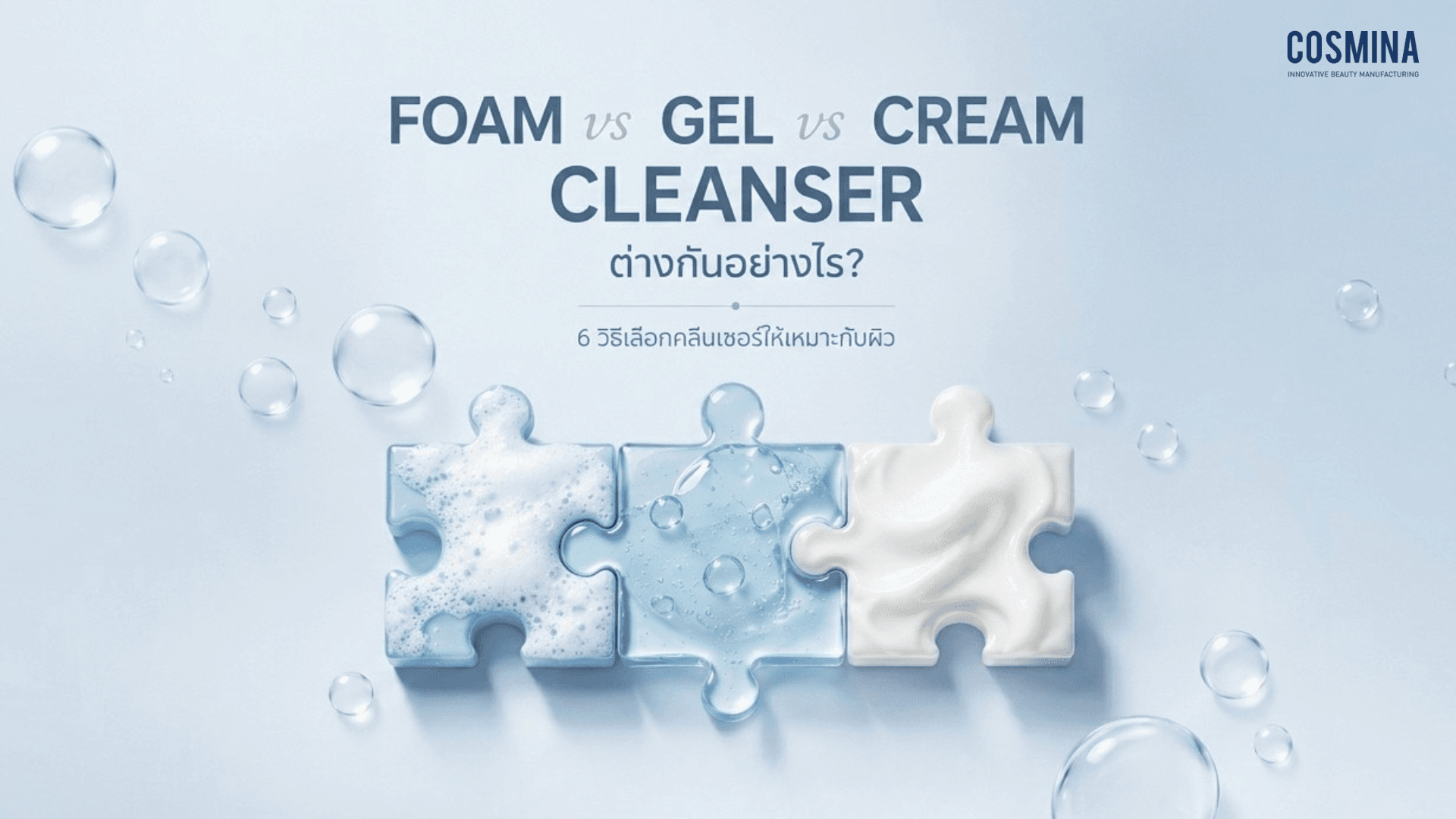 Foam, Gel, Cream Cleanser คือ